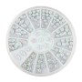 Carusel 3D pentru unghii C039 metalic Alb cu Reflexii 200 buc 3-4mm